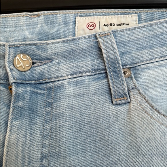 AG Adriano Goldschmied Mari Crop High Rise Slim Straight Leg Jeans Women 28 Blue - Picture 5 of 6